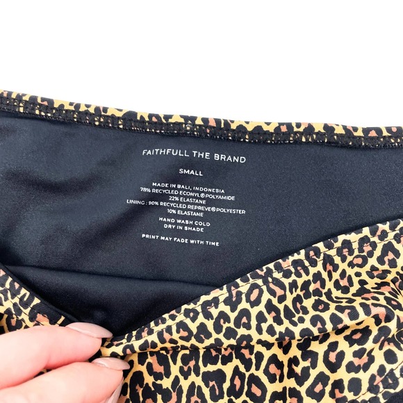 FAITHFUL THE BRAND Cheetah O-ring High Rise Bikini Bottoms - Picture 5 of 6